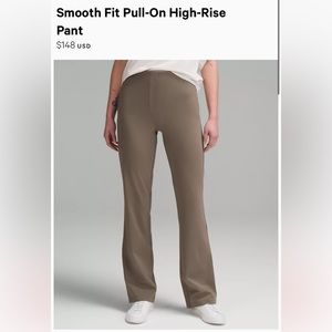NWOT Lululemon Smooth Fit Pull On High Rise Pants Nomad size 14